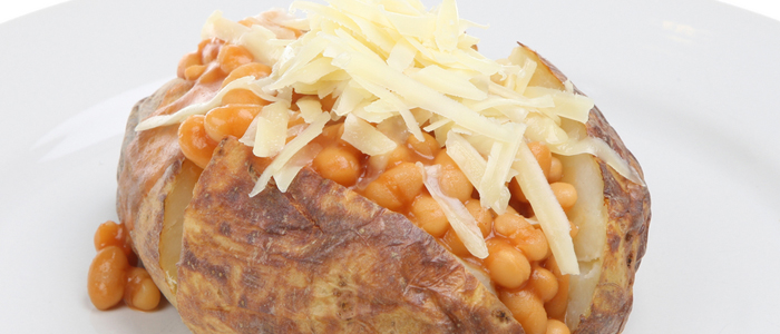 Baked Potato With Cheese & Beans 